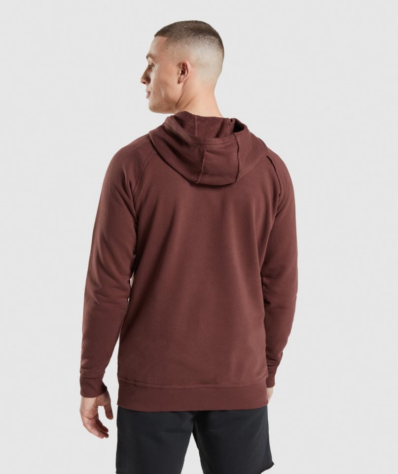 Men's Gymshark Legacy Hoodie Brown | NZ 1XLEND